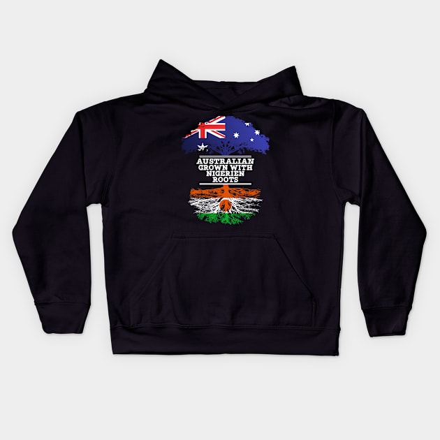 Australian Grown With Nigerien Roots - Gift for Nigerien With Roots From Niger Kids Hoodie by Country Flags